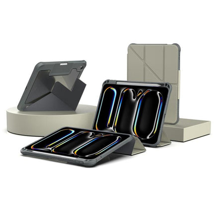 Mutural LiShi Series Y-shaped Multi-fold Vegan Leather Tablet Case, For iPad 2025 / 2022, For iPad Air 11 2026 / 2025 / 2024