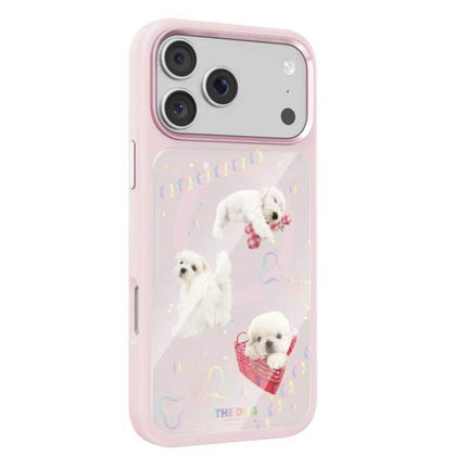 Mutural Puppy Pattern Liquid Silicone Magnetic Phone Case, For iPhone 17 Pro Max, For iPhone 17 Pro