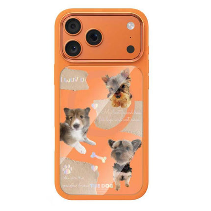 Mutural Puppy Pattern Liquid Silicone Magnetic Phone Case, For iPhone 17 Pro Max, For iPhone 17 Pro