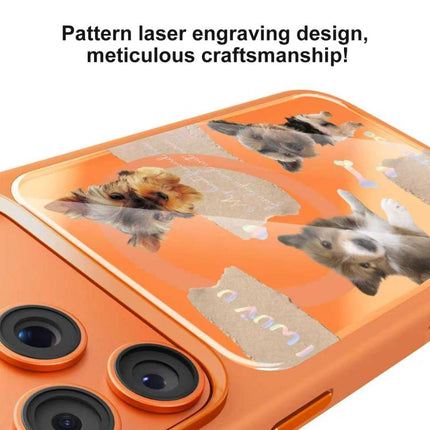 Mutural Puppy Pattern Liquid Silicone Magnetic Phone Case, For iPhone 17 Pro Max, For iPhone 17 Pro