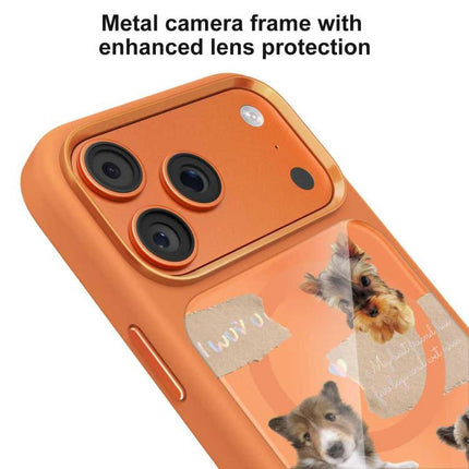 Mutural Puppy Pattern Liquid Silicone Magnetic Phone Case, For iPhone 17 Pro Max, For iPhone 17 Pro