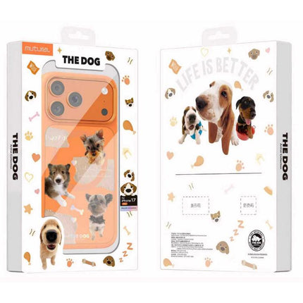 Mutural Puppy Pattern Liquid Silicone Magnetic Phone Case, For iPhone 17 Pro Max, For iPhone 17 Pro