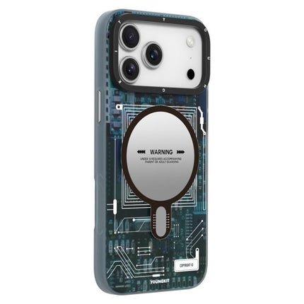 YOUNGKIT Technology Series IMD Hard PC Magnetic Phone Case, For iPhone 17 Pro Max, For iPhone 17 Pro, For iPhone 17, For iPhone Air