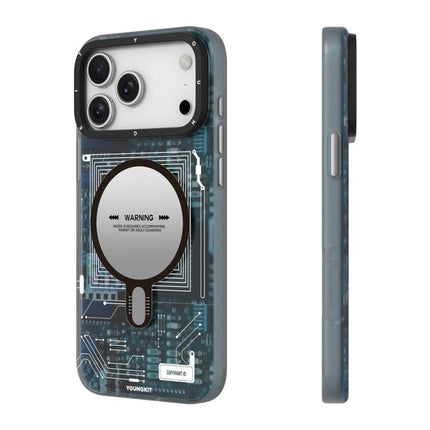 YOUNGKIT Technology Series IMD Hard PC Magnetic Phone Case, For iPhone 17 Pro Max, For iPhone 17 Pro, For iPhone 17, For iPhone Air