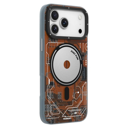 YOUNGKIT Technology Series IMD Hard PC Magnetic Phone Case, For iPhone 17 Pro Max, For iPhone 17 Pro, For iPhone 17, For iPhone Air