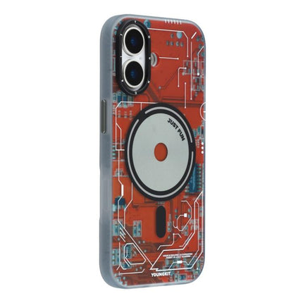 YOUNGKIT Technology Series IMD Hard PC Magnetic Phone Case, For iPhone 17 Pro Max, For iPhone 17 Pro, For iPhone 17, For iPhone Air