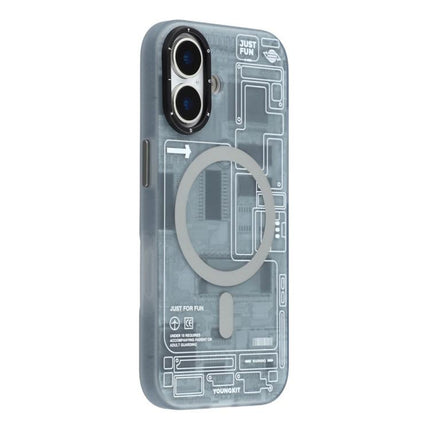 YOUNGKIT Technology Series IMD Hard PC Magnetic Phone Case, For iPhone 17 Pro Max, For iPhone 17 Pro, For iPhone 17, For iPhone Air