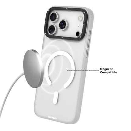YOUNGKIT Matte PET TPU Magnetic Phone Case, For iPhone 17 Pro Max, For iPhone 17 Pro