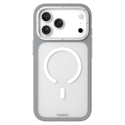 YOUNGKIT Rocky Sand Skin-Touch Matte TPU PC Hybrid Magnetic Phone Case, For iPhone 17 Pro Max, For iPhone 17 Pro