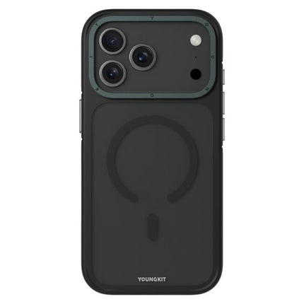 YOUNGKIT Rocky Sand Skin-Touch Matte TPU PC Hybrid Magnetic Phone Case, For iPhone 17 Pro Max, For iPhone 17 Pro