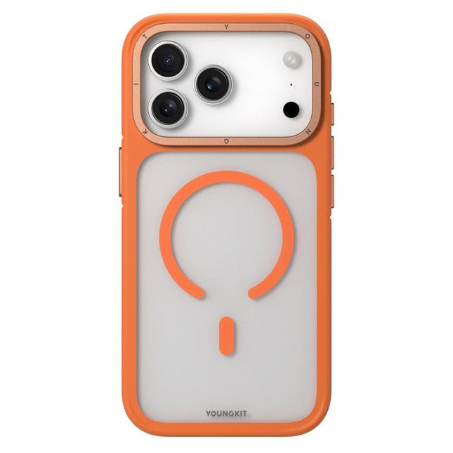 YOUNGKIT Rocky Sand Skin-Touch Matte TPU PC Hybrid Magnetic Phone Case, For iPhone 17 Pro Max, For iPhone 17 Pro