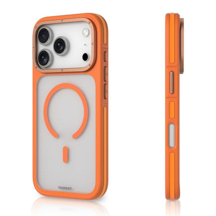 YOUNGKIT Rocky Sand Skin-Touch Matte TPU PC Hybrid Magnetic Phone Case, For iPhone 17 Pro Max, For iPhone 17 Pro