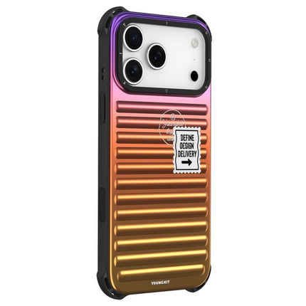 YOUNGKIT Secret Color Laser Gradient Aluminium Alloy TPU Phone Case, For iPhone 17 Pro Max, For iPhone 17 Pro