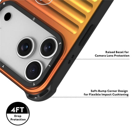 YOUNGKIT Secret Color Laser Gradient Aluminium Alloy TPU Phone Case, For iPhone 17 Pro Max, For iPhone 17 Pro