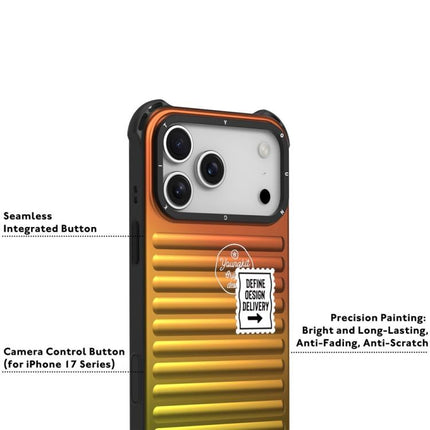 YOUNGKIT Secret Color Laser Gradient Aluminium Alloy TPU Phone Case, For iPhone 17 Pro Max, For iPhone 17 Pro
