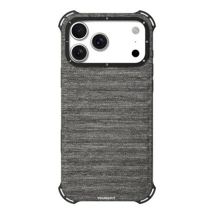 YOUNGKIT Jeans Cloth Texture TPU Canvas Magnetic Phone Case, For iPhone 17 Pro Max, For iPhone 17 Pro