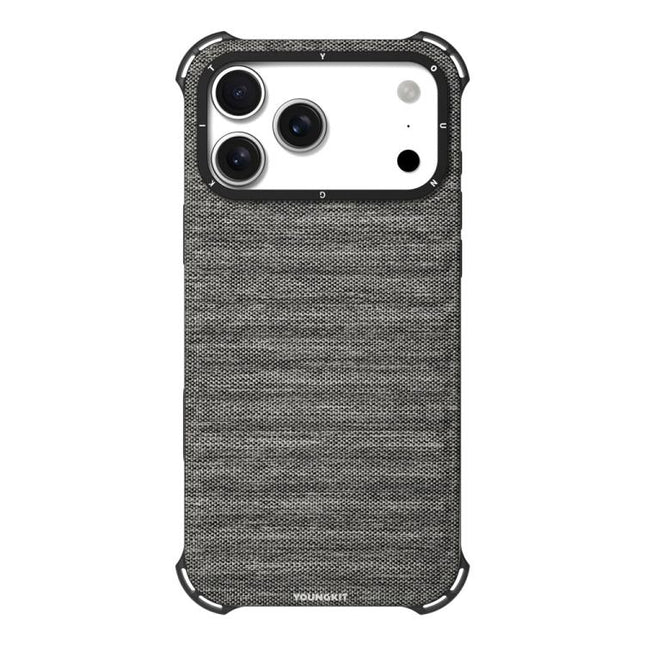 YOUNGKIT Jeans Cloth Texture TPU Canvas Magnetic Phone Case, For iPhone 17 Pro Max, For iPhone 17 Pro