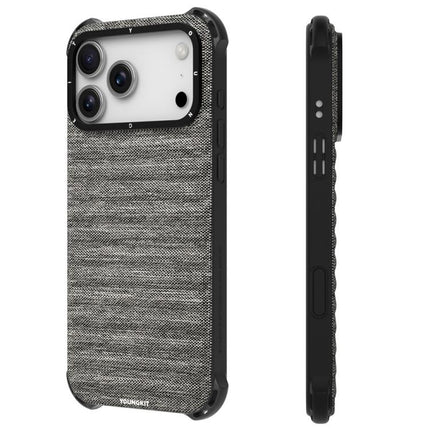 YOUNGKIT Jeans Cloth Texture TPU Canvas Magnetic Phone Case, For iPhone 17 Pro Max, For iPhone 17 Pro