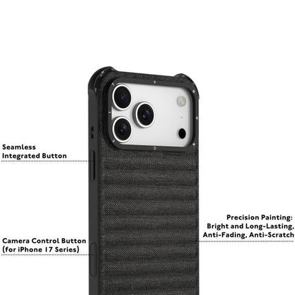 YOUNGKIT Jeans Cloth Texture TPU Canvas Magnetic Phone Case, For iPhone 17 Pro Max, For iPhone 17 Pro
