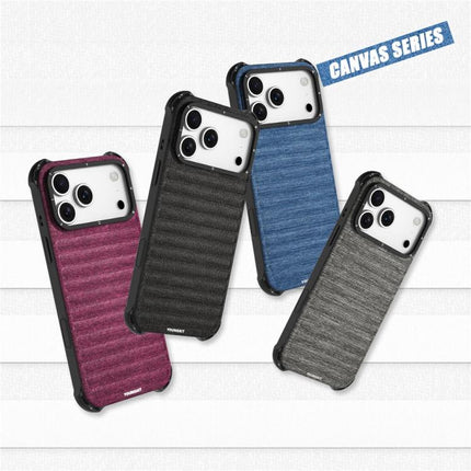 YOUNGKIT Jeans Cloth Texture TPU Canvas Magnetic Phone Case, For iPhone 17 Pro Max, For iPhone 17 Pro
