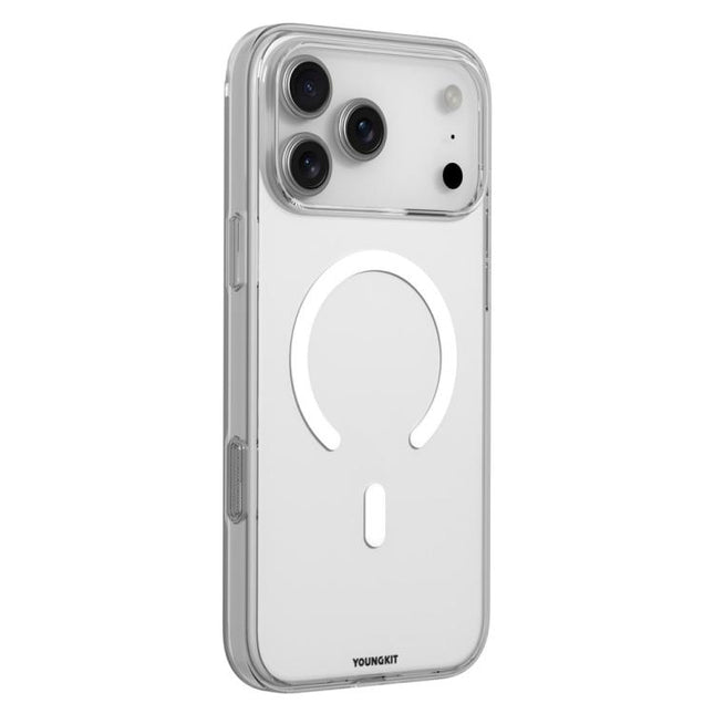 YOUNGKIT Clear Series Magnetic TPU PC Hybrid Phone Case, For iPhone 17 Pro Max, For iPhone 17 Pro