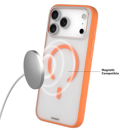 YOUNGKIT Clear Series Magnetic TPU PC Hybrid Phone Case, For iPhone 17 Pro Max, For iPhone 17 Pro