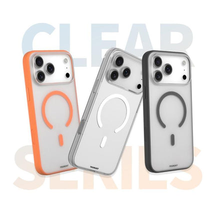 YOUNGKIT Clear Series Magnetic TPU PC Hybrid Phone Case, For iPhone 17 Pro Max, For iPhone 17 Pro