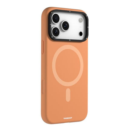YOUNGKIT Condensate Magnetic Series Lens Frame Holder Silicone Phone Case, For iPhone 17 Pro Max, For iPhone 17 Pro