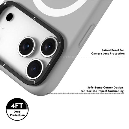 YOUNGKIT Condensate Magnetic Series Lens Frame Holder Silicone Phone Case, For iPhone 17 Pro Max, For iPhone 17 Pro