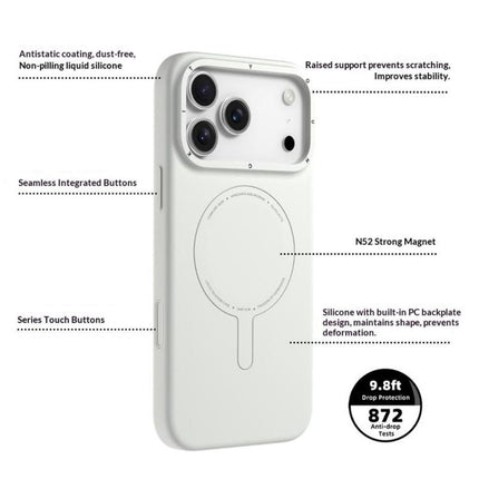 YOUNGKIT Morandi Series Magnetic Liquid Silicone PC Phone Case, For iPhone 17 Pro Max, For iPhone 17 Pro, For iPhone 17, For iPhone Air