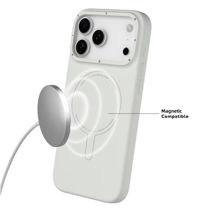 YOUNGKIT Morandi Series Magnetic Liquid Silicone PC Phone Case, For iPhone 16 Pro Max, For iPhone 16 Pro