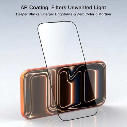 Mutural Easy Install Dust-Free Chamber Anti-Reflective Tempered Glass Film, For iPhone 17 Pro Max, For iPhone 17 Pro, For iPhone 17, For iPhone Air
