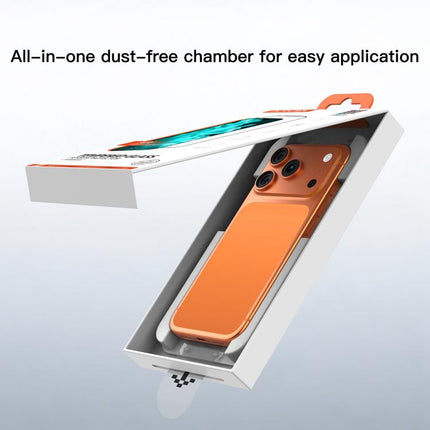 Mutural Easy Install Dust-Free Chamber Anti-Reflective Tempered Glass Film, For iPhone 17 Pro Max, For iPhone 17 Pro