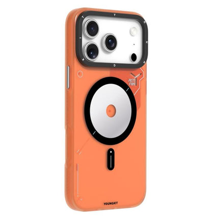 YOUNGKIT Disc Design Series TPU PC Hybrid Magnetic Phone Case, For iPhone 17 Pro Max, For iPhone 17 Pro