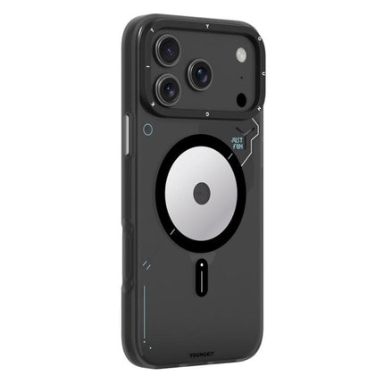 YOUNGKIT Disc Design Series TPU PC Hybrid Magnetic Phone Case, For iPhone 17 Pro Max, For iPhone 17 Pro