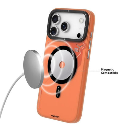 YOUNGKIT Disc Design Series TPU PC Hybrid Magnetic Phone Case, For iPhone 17 Pro Max, For iPhone 17 Pro