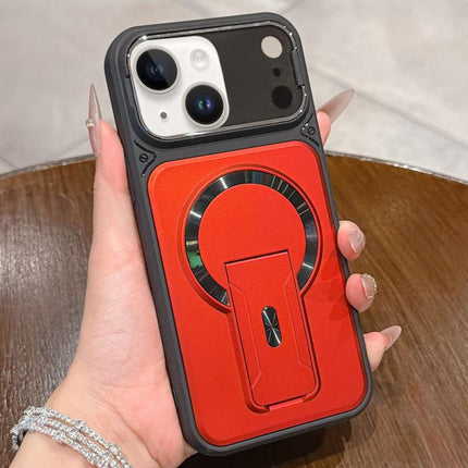 Shockproof Lens Cover Magnetic Phone Case with Hidden Holder, For iPhone 16, For iPhone 15 Pro Max, For iPhone 15 Pro, For iPhone 15 Plus