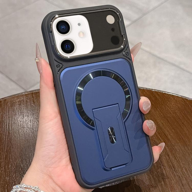 Shockproof Lens Cover Magnetic Phone Case with Hidden Holder, For iPhone 11