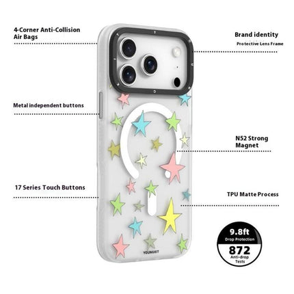 YOUNGKIT Sweetheart Story Series Magnetic IMD TPU Phone Case, For iPhone 17 Pro Max, For iPhone 17 Pro