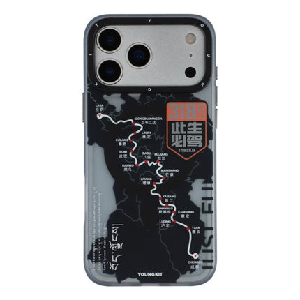 YOUNGKIT Highway Trajectory Series Magnetic TPU PC Hybrid Phone Case, For iPhone 17 Pro Max, For iPhone 17 Pro