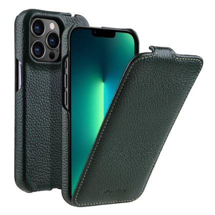 melkco Litchi Texture Vertical Flip Magnetic Genuine Leather Phone Case, For iPhone 14 Pro Max, For iPhone 13 Pro Max, For iPhone 13 Pro, For iPhone 13