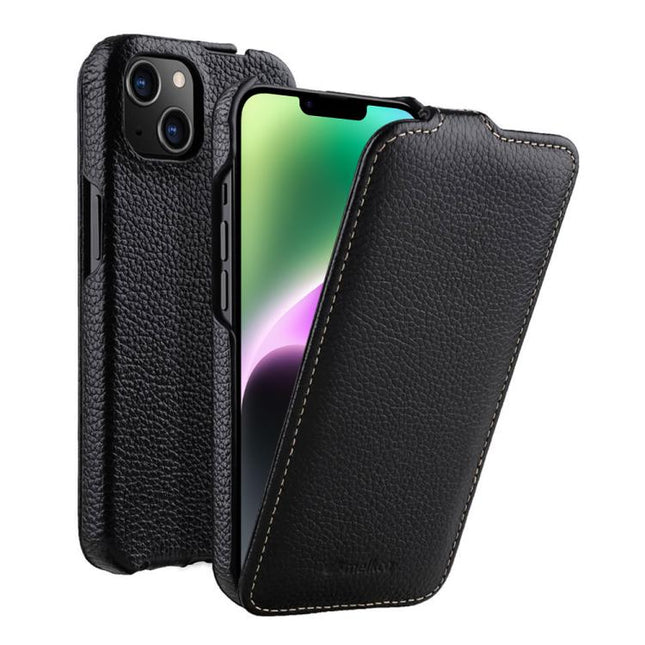 melkco Litchi Texture Vertical Flip Magnetic Genuine Leather Phone Case, For iPhone 14 Pro Max, For iPhone 13 Pro Max, For iPhone 13 Pro, For iPhone 13
