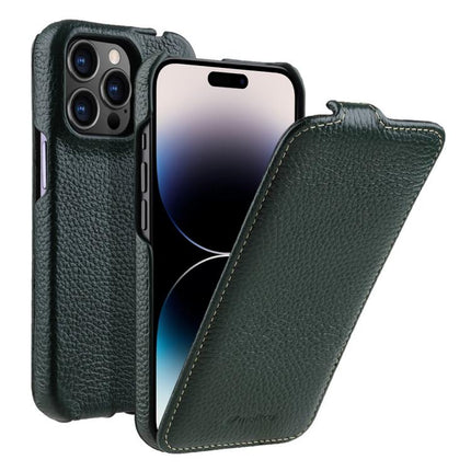 melkco Litchi Texture Vertical Flip Magnetic Genuine Leather Phone Case, For iPhone 14 Pro Max, For iPhone 13 Pro Max, For iPhone 13 Pro, For iPhone 13