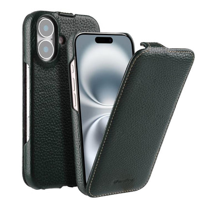 melkco Litchi Texture Vertical Flip Magnetic Genuine Leather Phone Case, For iPhone 16 Pro Max, For iPhone 16 Pro, For iPhone 16, For iPhone 15 Pro Max