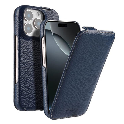 melkco Litchi Texture Vertical Flip Magnetic Genuine Leather Phone Case, For iPhone 16 Pro Max, For iPhone 16 Pro, For iPhone 16, For iPhone 15 Pro Max