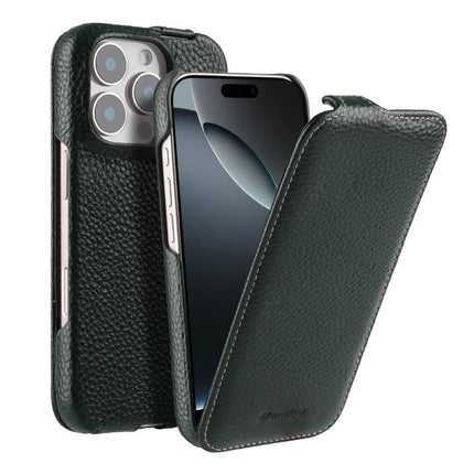 melkco Litchi Texture Vertical Flip Magnetic Genuine Leather Phone Case, For iPhone 16 Pro Max, For iPhone 16 Pro, For iPhone 16, For iPhone 15 Pro Max