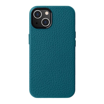 melkco Litchi Texture Genuine Leather Phone Case with Metal Lens Frame, For iPhone 15 Pro Max, For iPhone 15 Pro, For iPhone 15, For iPhone 14