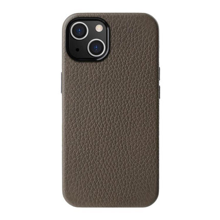 melkco Litchi Texture Genuine Leather Phone Case with Metal Lens Frame, For iPhone 15 Pro Max, For iPhone 15 Pro, For iPhone 15, For iPhone 14