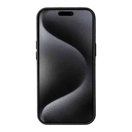 melkco Litchi Texture Genuine Leather Phone Case with Metal Lens Frame, For iPhone 15 Pro Max, For iPhone 15 Pro, For iPhone 15, For iPhone 14
