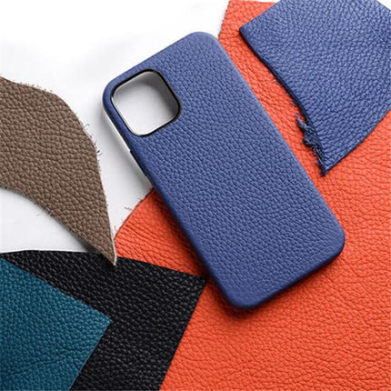 melkco Litchi Texture Genuine Leather Phone Case with Metal Lens Frame, For iPhone 15 Pro Max, For iPhone 15 Pro, For iPhone 15, For iPhone 14